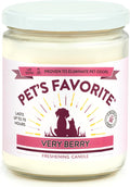 Pet Odor Candle, Clean Burning, Long Lasting Scented Candles with a Natural Fiber Wick and 70 Hour Burn Time, Very Berry