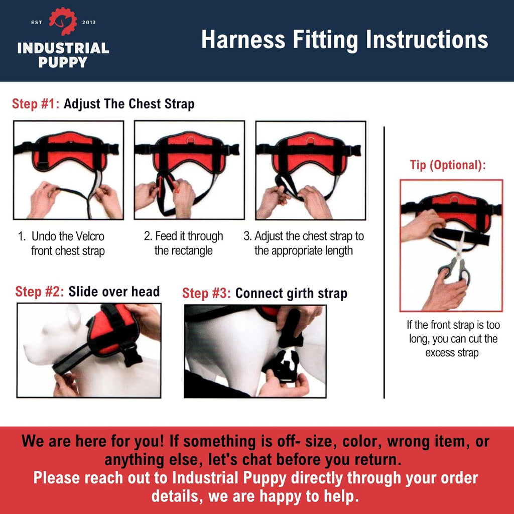 Service Dog in Training Vest Harness - Durable & Adjustable Dog Vest with Reflective Straps, Removable Patches, Handle & D-Ring, Travel and Daily Use, Small 19.5"-25", Bright Red
