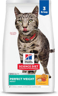 Hill'S Science Diet Adult Perfect Weight Dry Cat Food, Chicken, 3 Lb. Bag